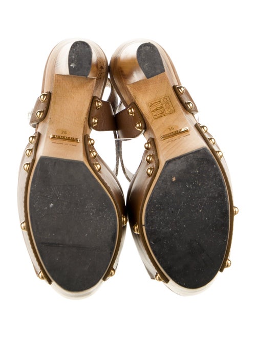 Gucci Leather Studded Accents Sandals