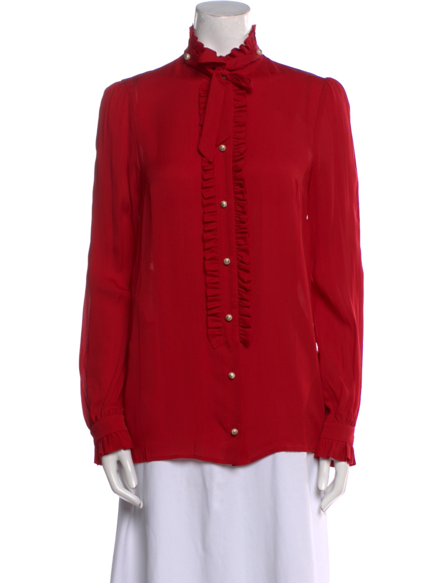 Gucci 2018 Silk Button-Up Top