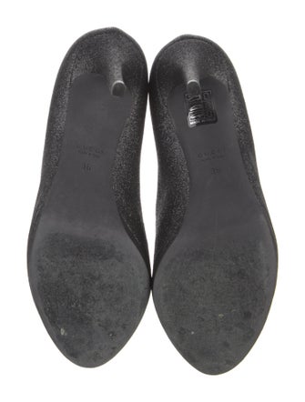 Gucci Horsebit Accent Glitter Pumps
