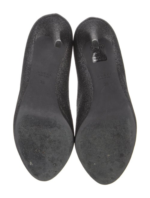 Gucci Horsebit Accent Glitter Pumps