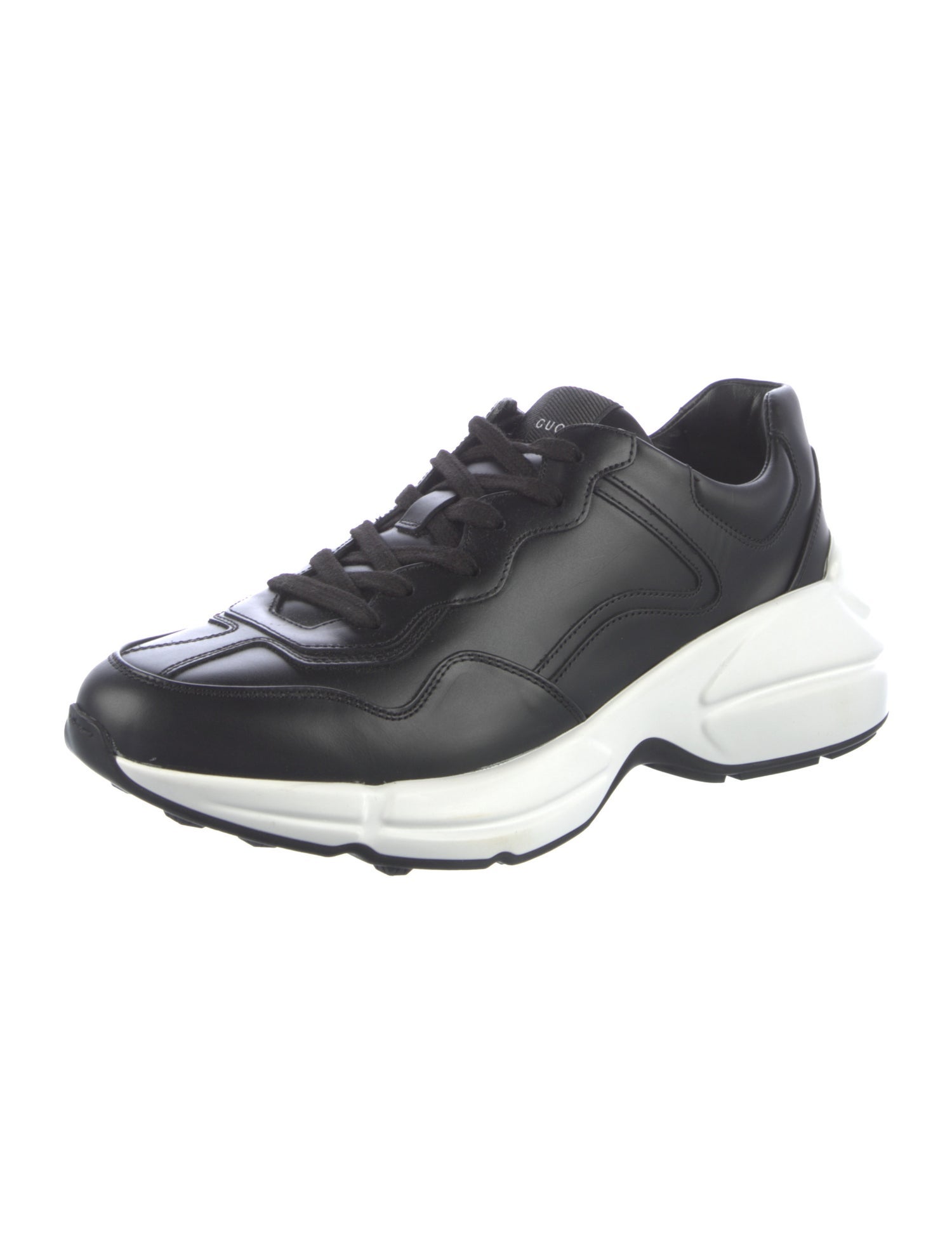 Gucci Leather Colorblock Pattern Sneakers