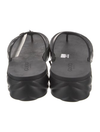 Gucci Chevron Rubber Flip Flops
