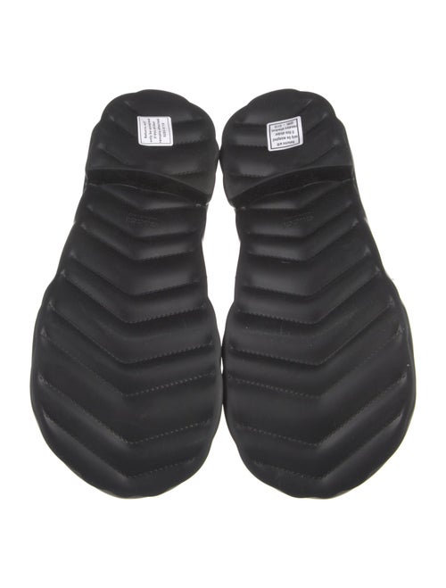 Gucci Chevron Rubber Flip Flops