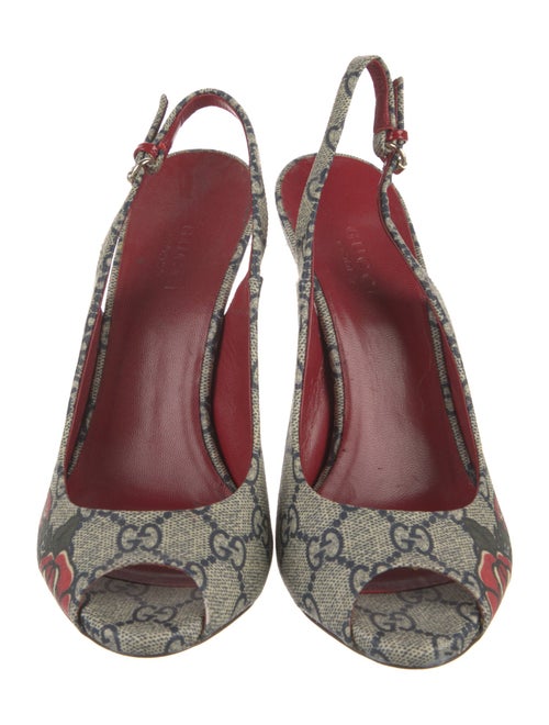 Gucci GG Supreme Slingback Pumps