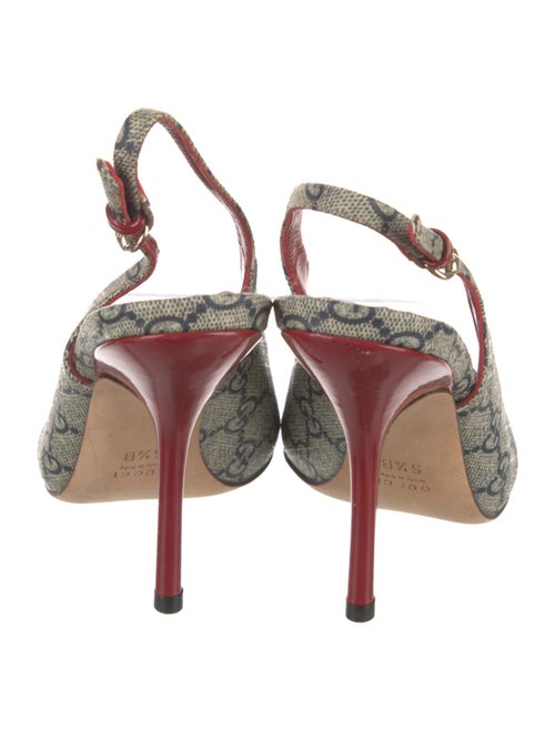 Gucci GG Supreme Slingback Pumps