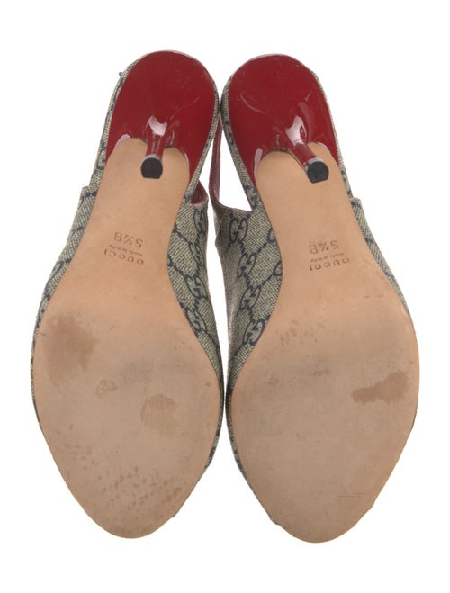 Gucci GG Supreme Slingback Pumps