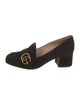 Gucci Double G Logo Suede Pumps