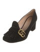 Gucci Double G Logo Suede Pumps