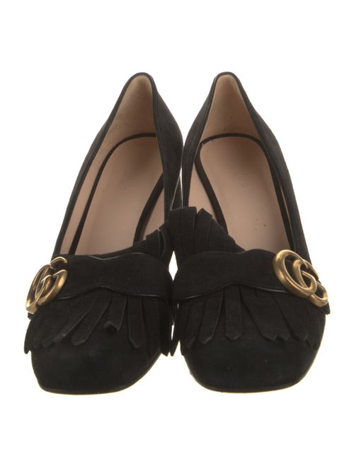 Gucci Double G Logo Suede Pumps