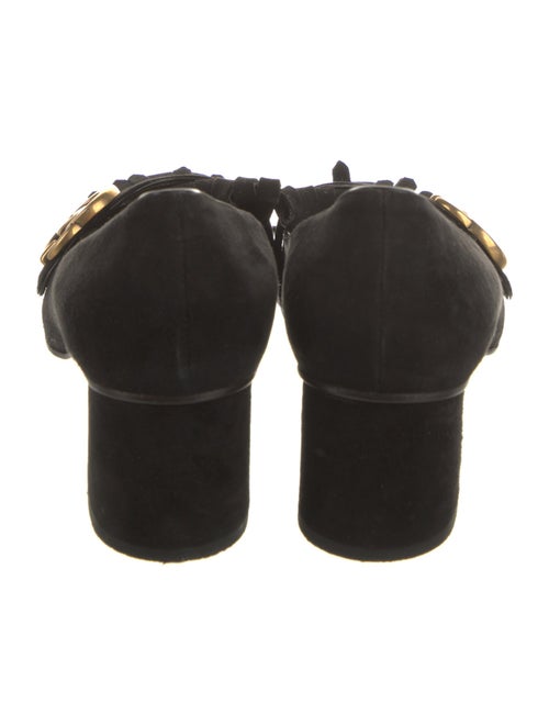 Gucci Double G Logo Suede Pumps