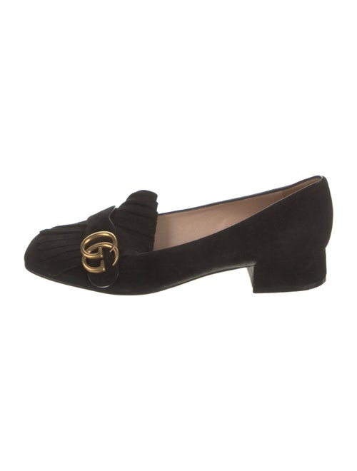 Gucci Double G Logo Suede Pumps