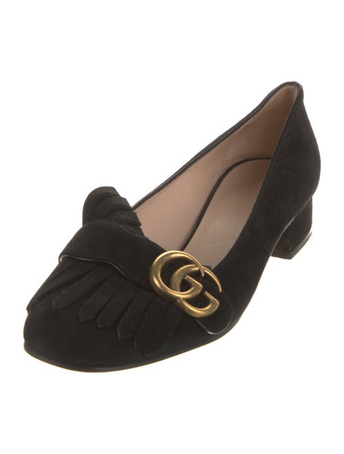 Gucci Double G Logo Suede Pumps