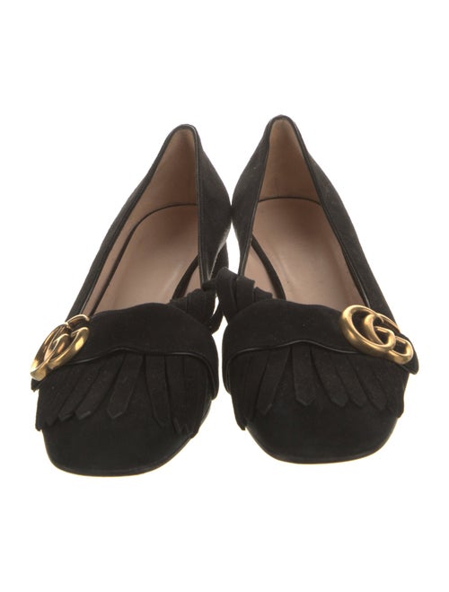 Gucci Double G Logo Suede Pumps