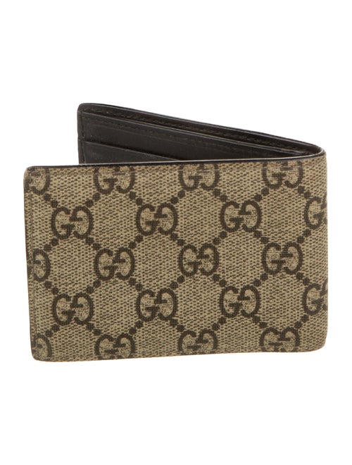 Gucci Tiger Head Accent Printed Wallet