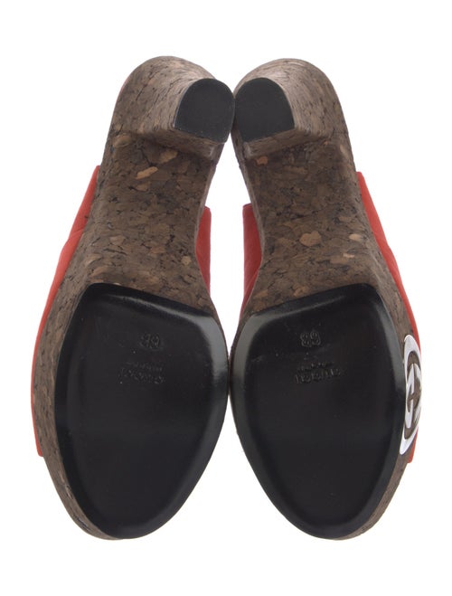 Gucci Interlocking G Logo Suede Slingback Sandals