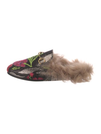 Gucci Horsebit Accent Floral Print Mules
