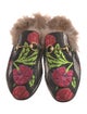 Gucci Horsebit Accent Floral Print Mules