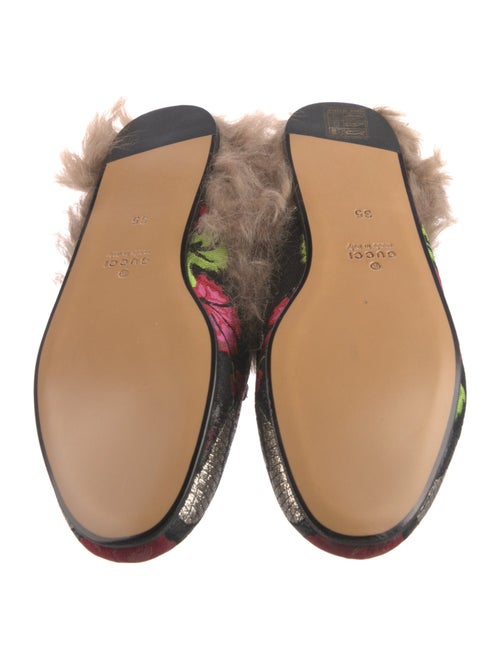 Gucci Horsebit Accent Floral Print Mules