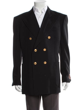 Gucci Web Accent Wool Peacoat