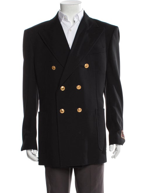 Gucci Web Accent Wool Peacoat