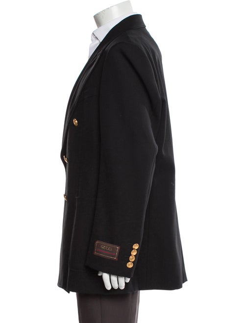 Gucci Web Accent Wool Peacoat