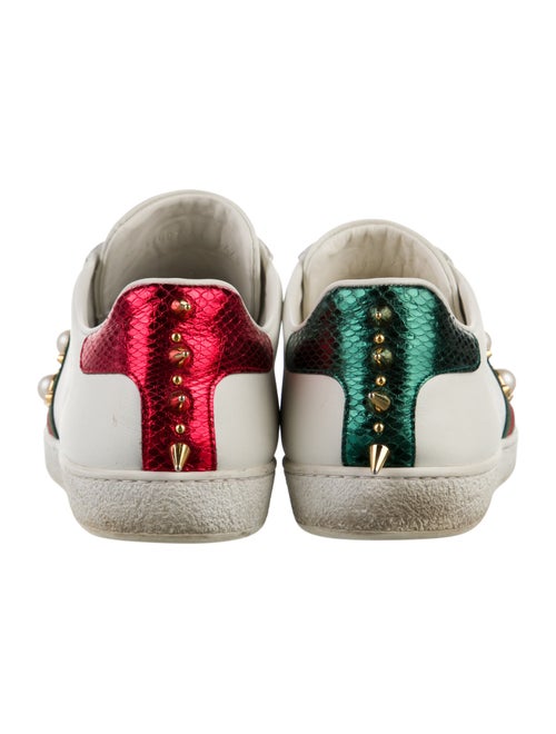 Gucci Web Accent Leather Sneakers