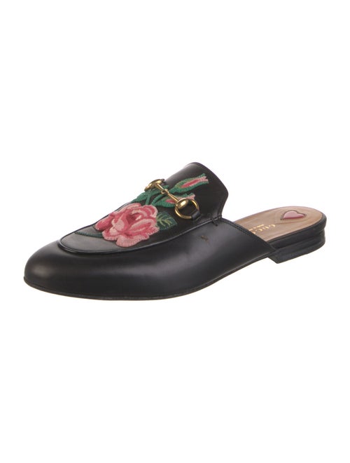Gucci Leather Floral Print Mules