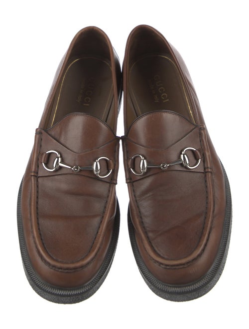 Gucci Horsebit Accent Leather Loafers