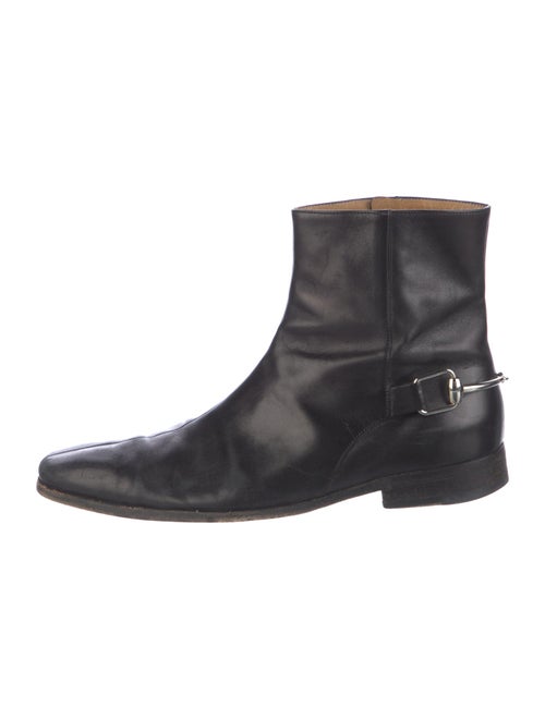 Gucci Horsebit Accent Leather Boots