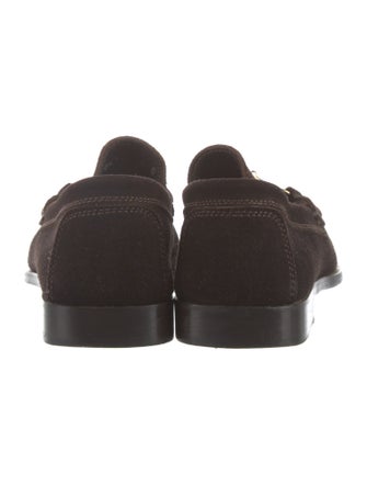Gucci Horsebit Accent Suede Loafers