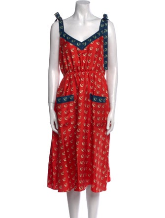 Gucci Silk Midi Length Dress