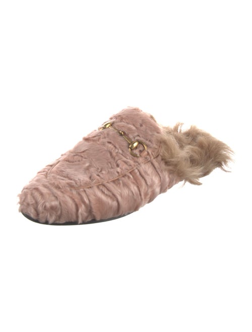 Gucci Horsebit Accent Fur Mules