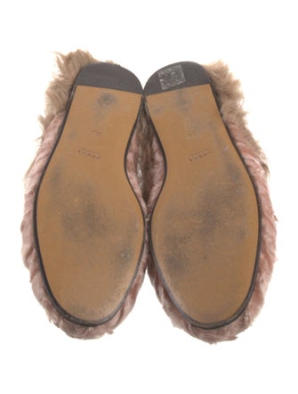 Gucci Horsebit Accent Fur Mules