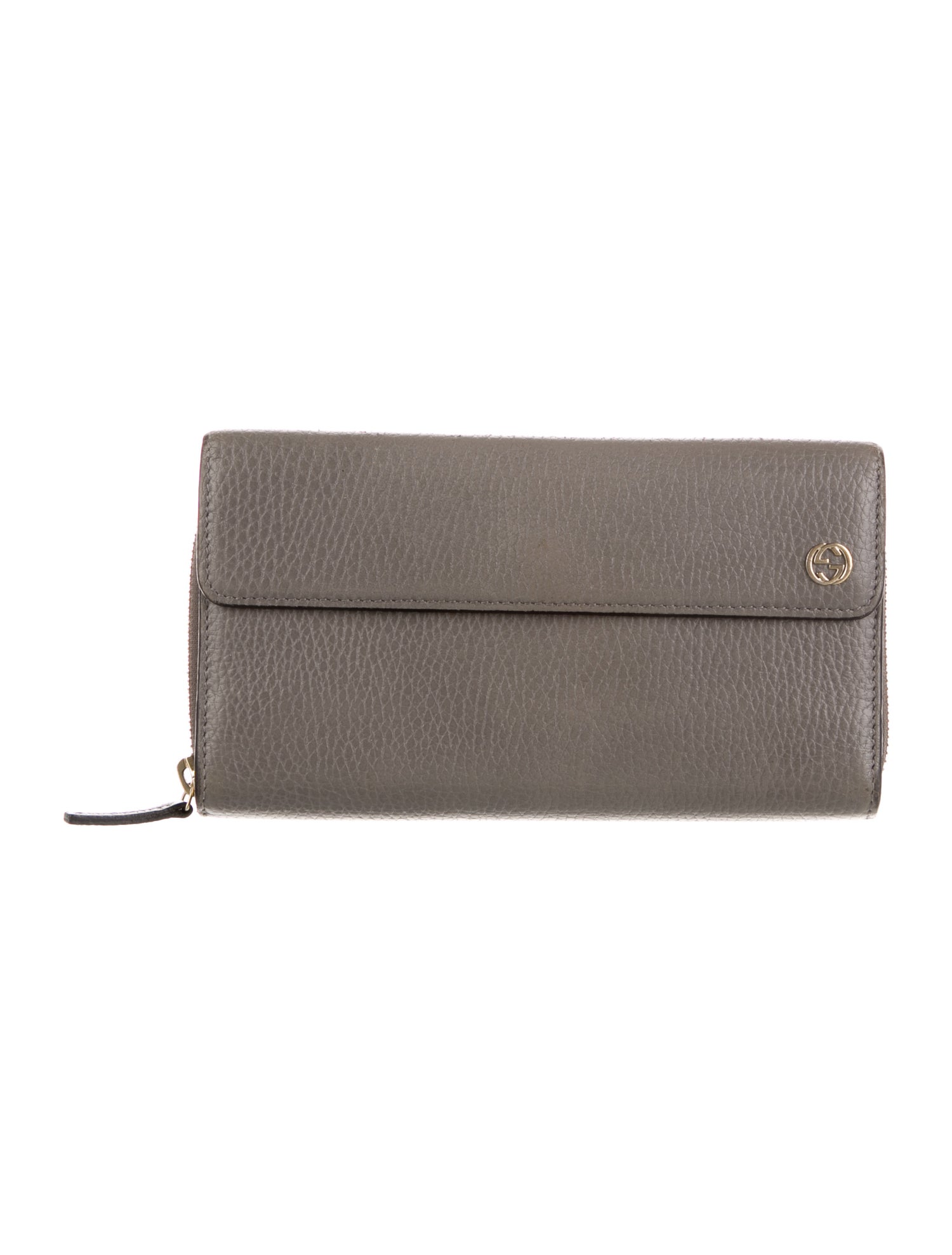 Gucci Double G Logo Leather Continental Wallet