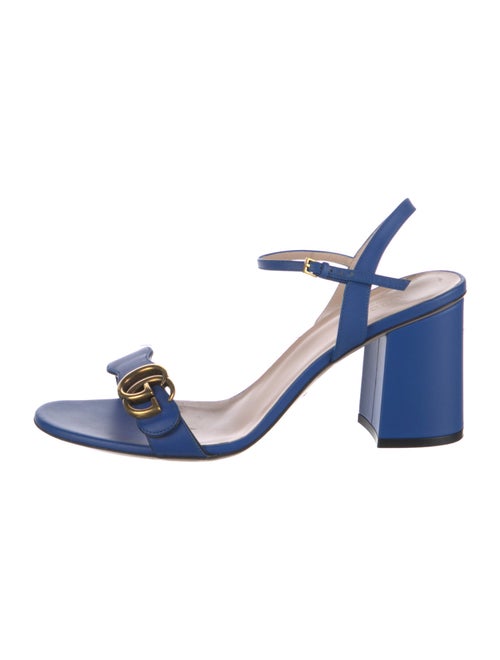 Gucci Double G Logo Leather Sandals