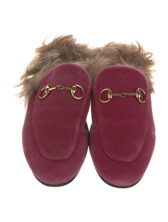 Gucci Horsebit Accent Velvet Mules