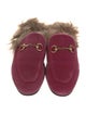 Gucci Horsebit Accent Velvet Mules