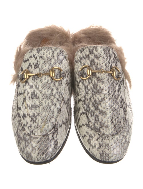 Gucci Horsebit Accent Water Snake Mules