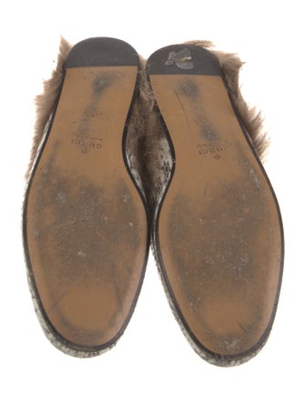 Gucci Horsebit Accent Water Snake Mules