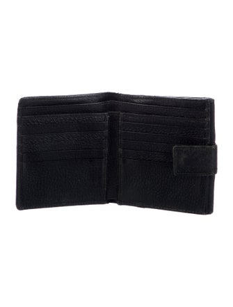 Gucci Horsebit Accent Canvas French Purse