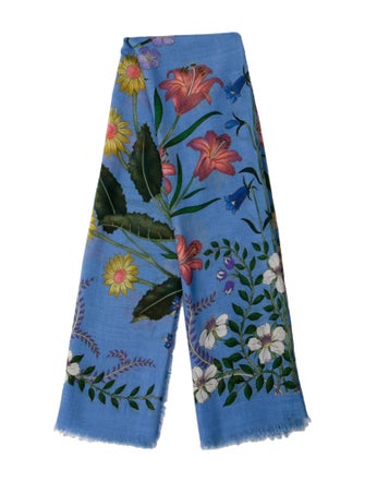 Gucci Floral Print Scarf