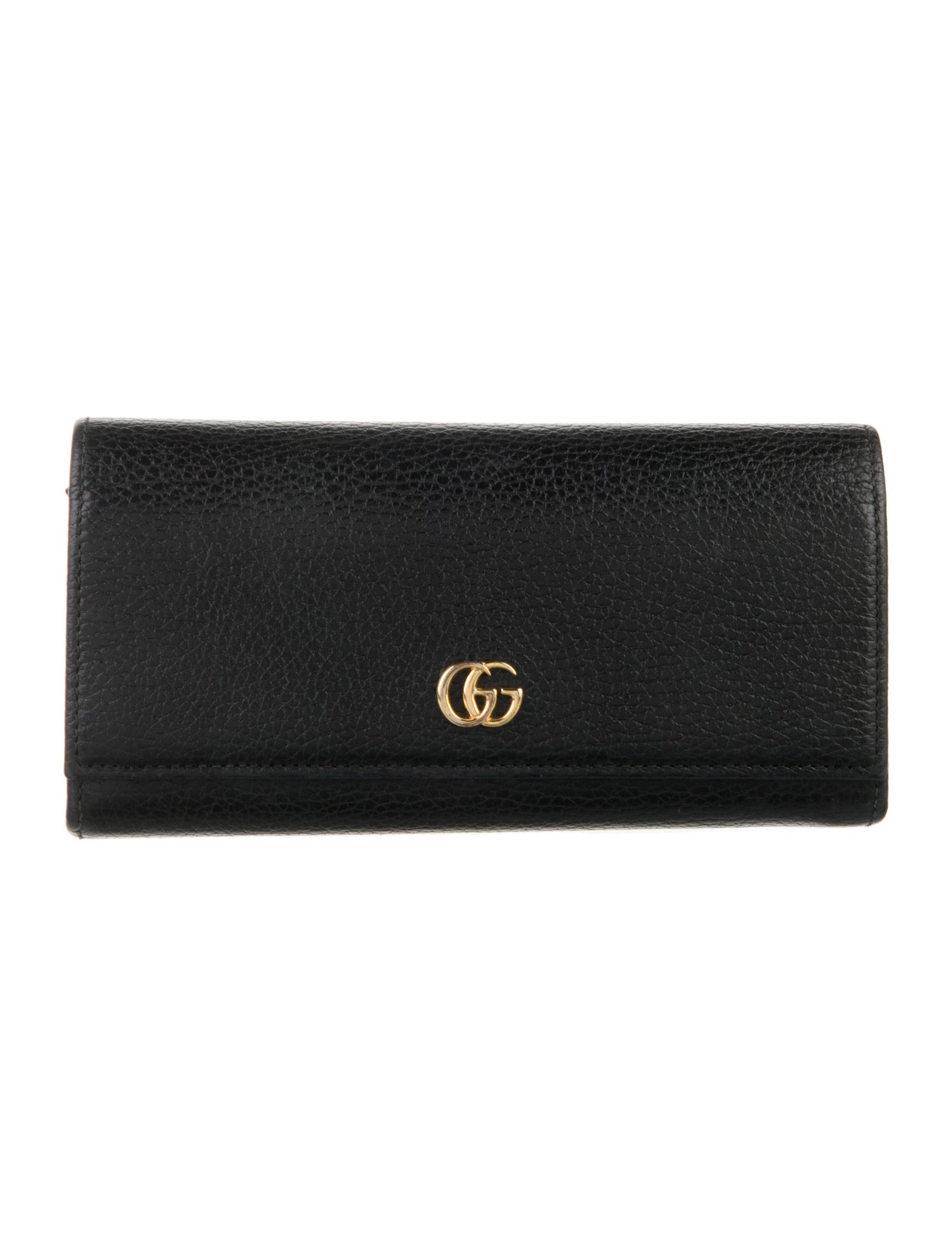 Gucci Double G Logo Leather Continental Wallet