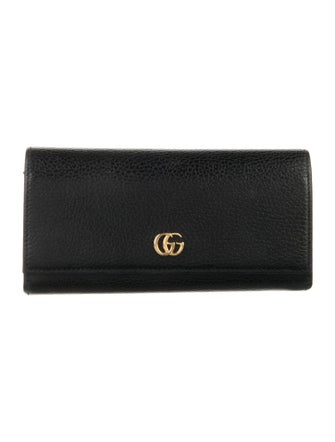 Gucci Double G Logo Leather Continental Wallet