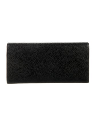 Gucci Double G Logo Leather Continental Wallet