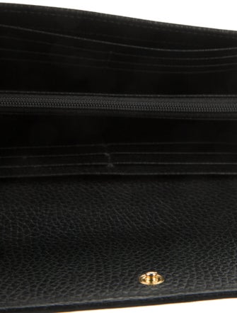 Gucci Double G Logo Leather Continental Wallet
