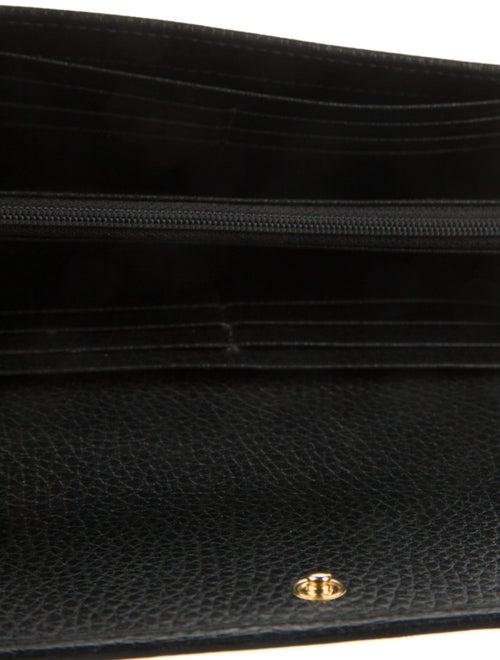 Gucci Double G Logo Leather Continental Wallet