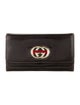 Gucci Web Accent Leather Continental Wallet