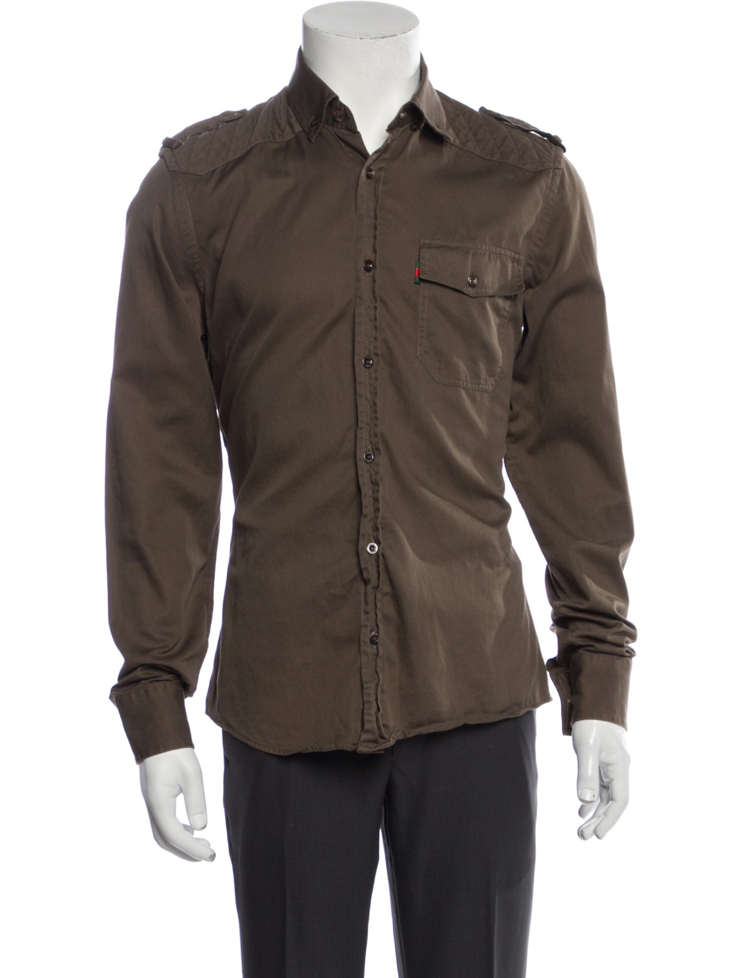 Gucci Vintage Web Accent Shirt