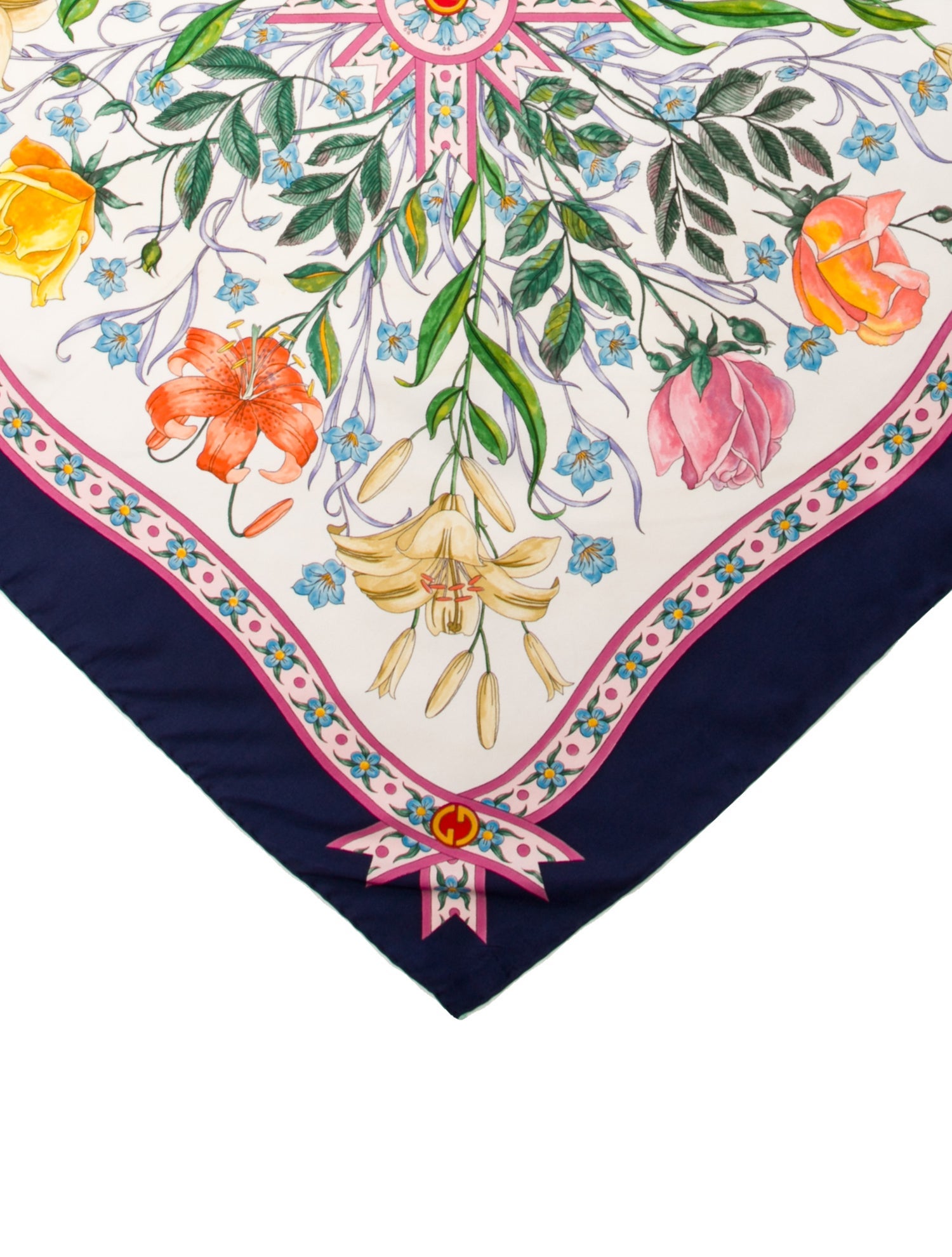 Gucci Silk Blooms Print Scarf