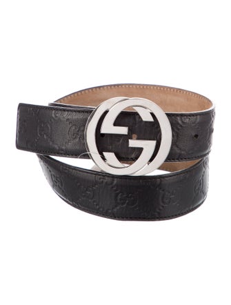 Gucci Interlocking G Logo Leather Belt